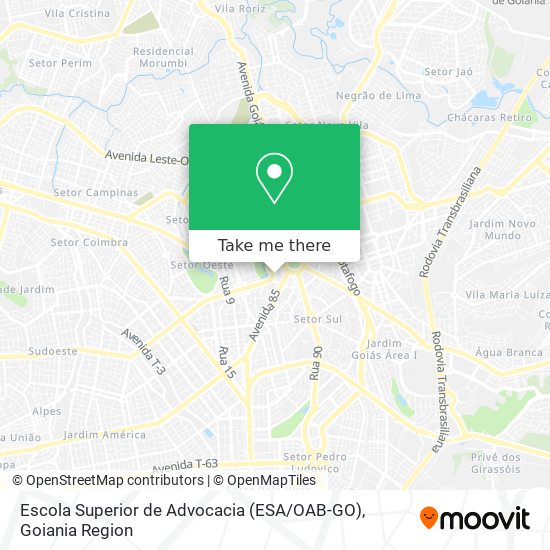 Escola Superior de Advocacia (ESA / OAB-GO) map