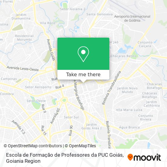 Escola de Formação de Professores da PUC Goiás map