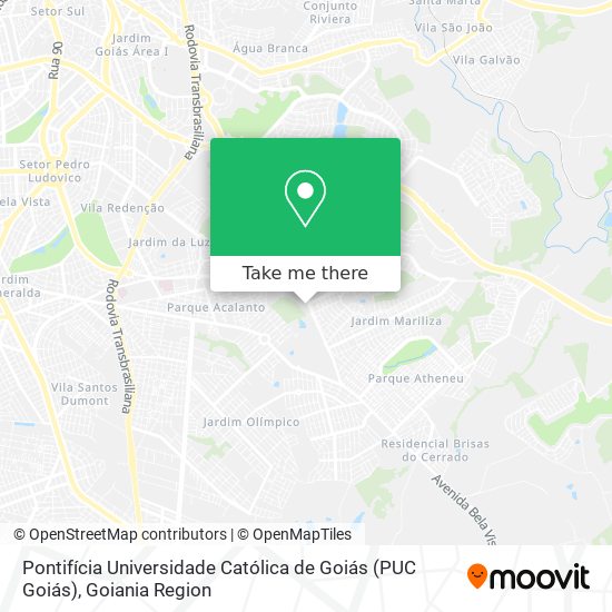 Pontifícia Universidade Católica de Goiás (PUC Goiás) map