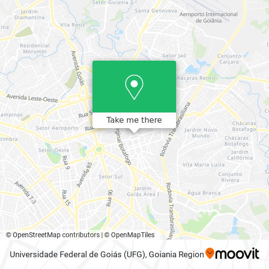 Universidade Federal de Goiás (UFG) map