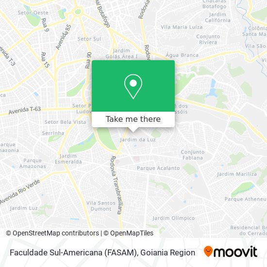 Mapa Faculdade Sul-Americana (FASAM)