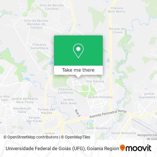 Mapa Universidade Federal de Goiás (UFG)