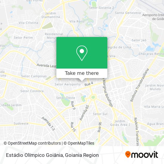 Mapa Estádio Olímpico Goiânia