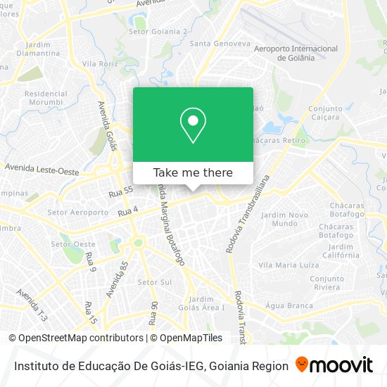 Mapa Instituto de Educação De Goiás-IEG