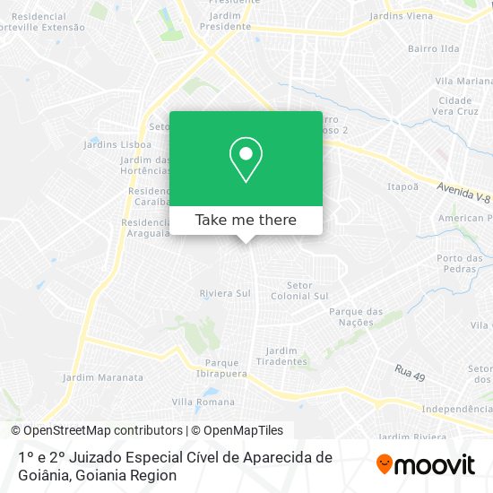 1º e 2º Juizado Especial Cível de Aparecida de Goiânia map