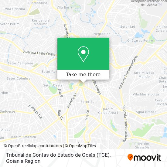 Tribunal de Contas do Estado de Goiás (TCE) map