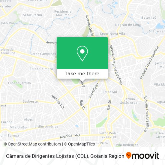 Câmara de Dirigentes Lojistas (CDL) map