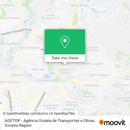 AGETOP - Agência Goiana de Transportes e Obras map