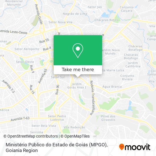 Mapa Ministério Público do Estado de Goiás (MPGO)