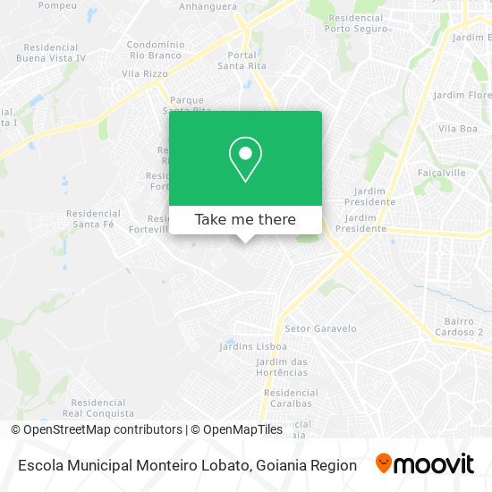 Mapa Escola Municipal Monteiro Lobato