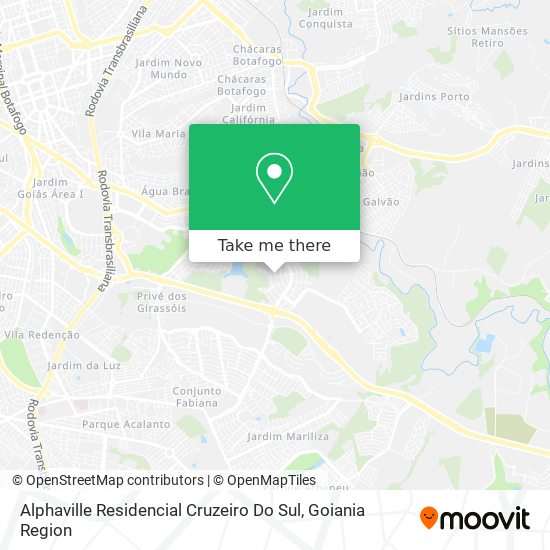 Alphaville Residencial Cruzeiro Do Sul map