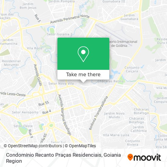 Mapa Condomínio Recanto Praças Residenciais