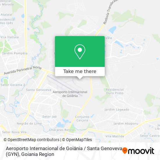 Mapa Aeroporto Internacional de Goiânia / Santa Genoveva (GYN)