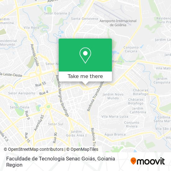 Mapa Faculdade de Tecnologia Senac Goiás