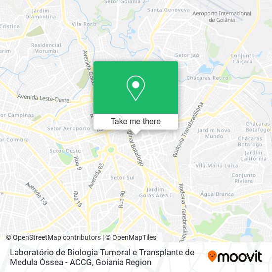 Mapa Laboratório de Biologia Tumoral e Transplante de Medula Óssea - ACCG