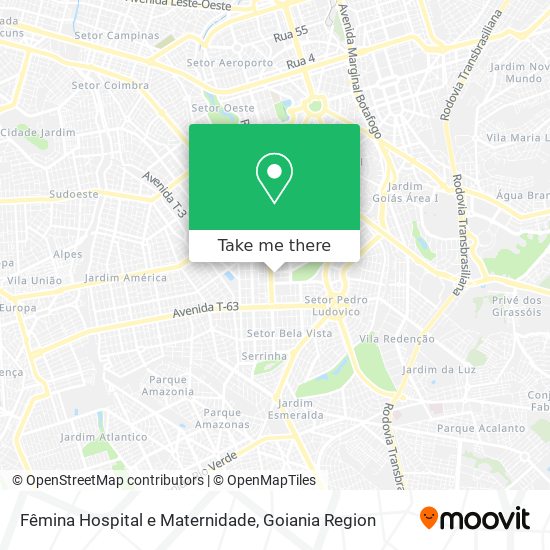 Mapa Fêmina Hospital e Maternidade