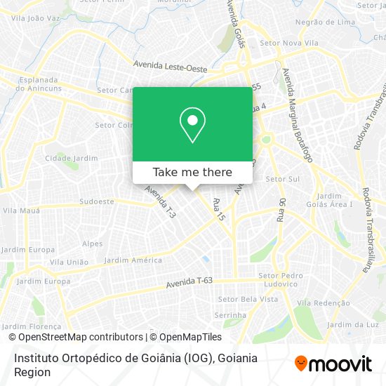 Mapa Instituto Ortopédico de Goiânia (IOG)