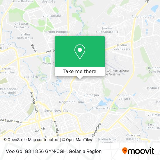 Mapa Voo Gol G3 1856 GYN-CGH