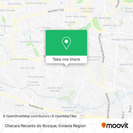 Chácara Recanto do Bosque map