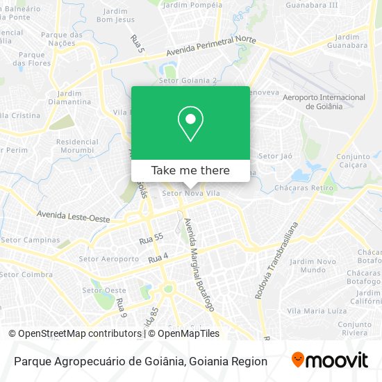 Mapa Parque Agropecuário de Goiânia