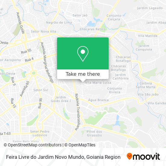 Feira Livre do Jardim Novo Mundo map