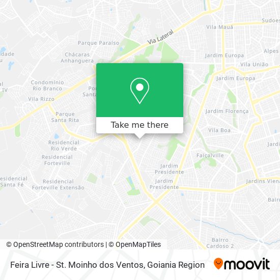 Mapa Feira Livre - St. Moinho dos Ventos