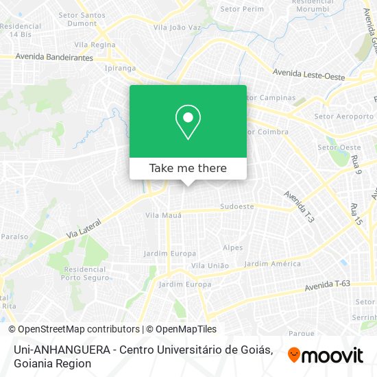 Uni-ANHANGUERA - Centro Universitário de Goiás map