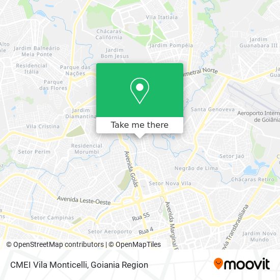 Mapa CMEI Vila Monticelli