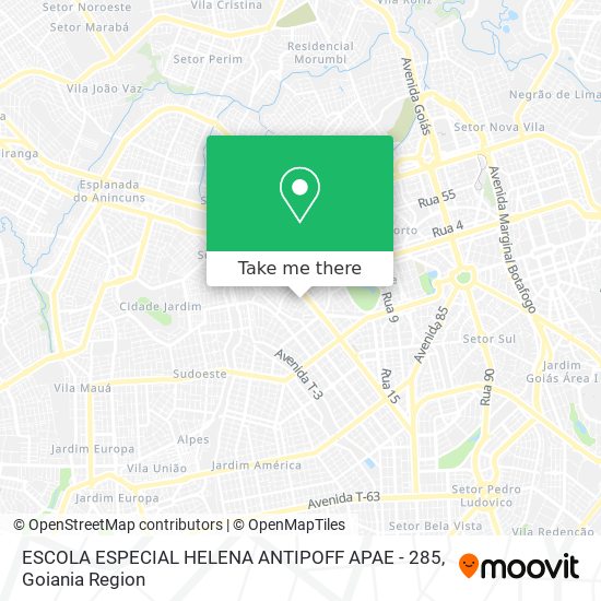 Mapa ESCOLA ESPECIAL HELENA ANTIPOFF APAE - 285