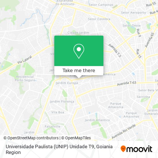 Mapa Universidade Paulista (UNIP) Unidade T9