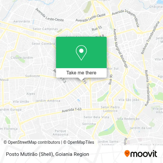 Posto Mutirão (Shell) map