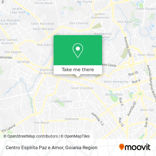 Mapa Centro Espírita Paz e Amor