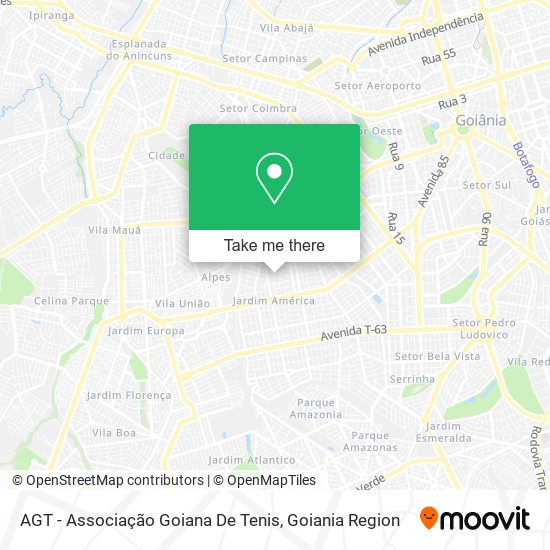 AGT - Associação Goiana De Tenis map