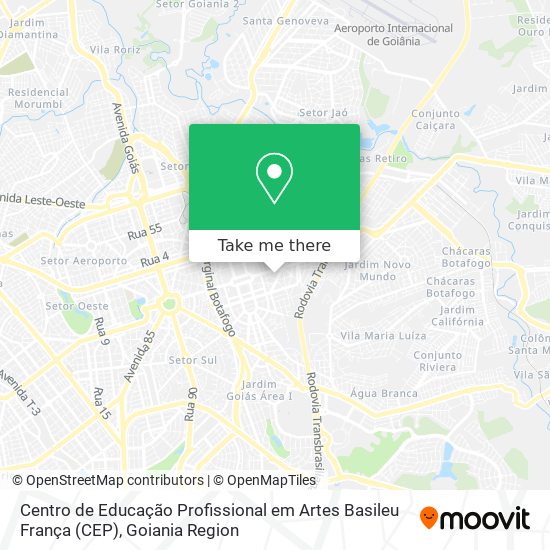 Mapa Centro de Educação Profissional em Artes Basileu França (CEP)