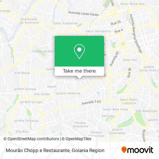 Mapa Mourão Chopp e Restaurante