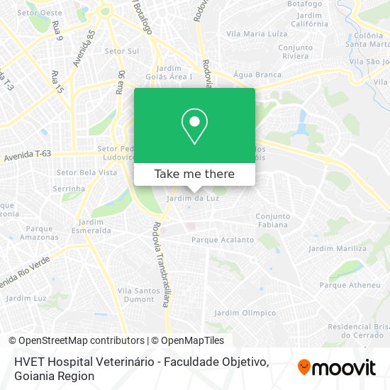 HVET Hospital Veterinário - Faculdade Objetivo map