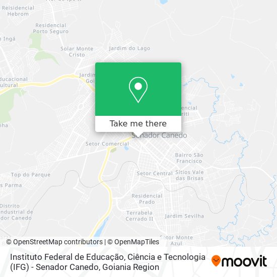 Instituto Federal de Educação, Ciência e Tecnologia (IFG) - Senador Canedo map