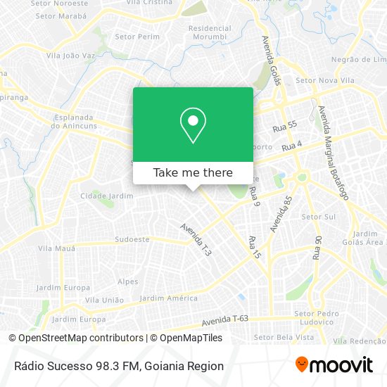 Mapa Rádio Sucesso 98.3 FM