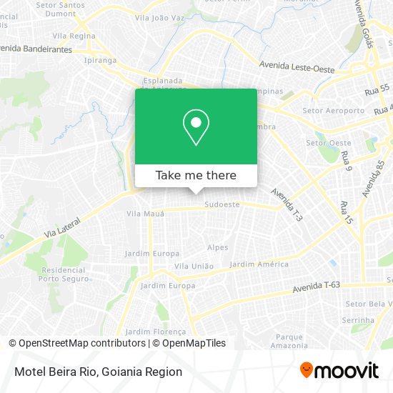 Mapa Motel Beira Rio