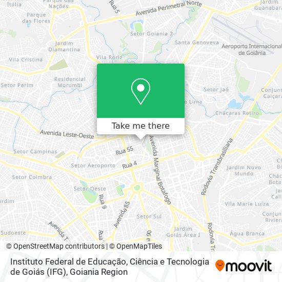 Mapa Instituto Federal de Educação, Ciência e Tecnologia de Goiás (IFG)