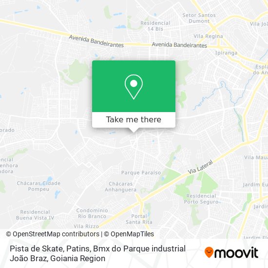 Mapa Pista de Skate, Patins, Bmx do Parque industrial João Braz