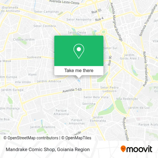 Mandrake Comic Shop map
