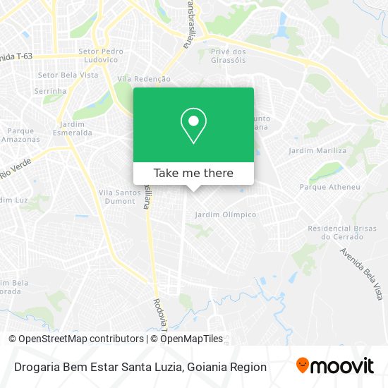 Mapa Drogaria Bem Estar Santa Luzia