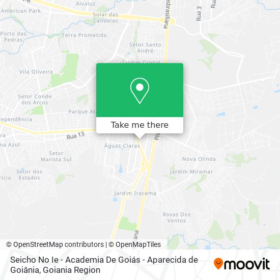 Seicho No Ie - Academia De Goiás - Aparecida de Goiânia map