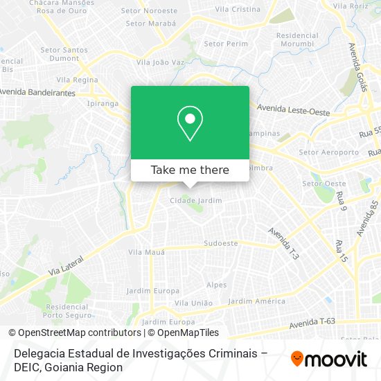 Mapa Delegacia Estadual de Investigações Criminais – DEIC