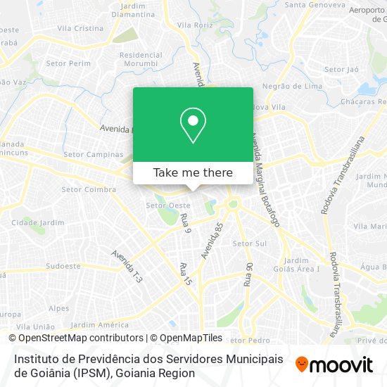 Instituto de Previdência dos Servidores Municipais de Goiânia (IPSM) map