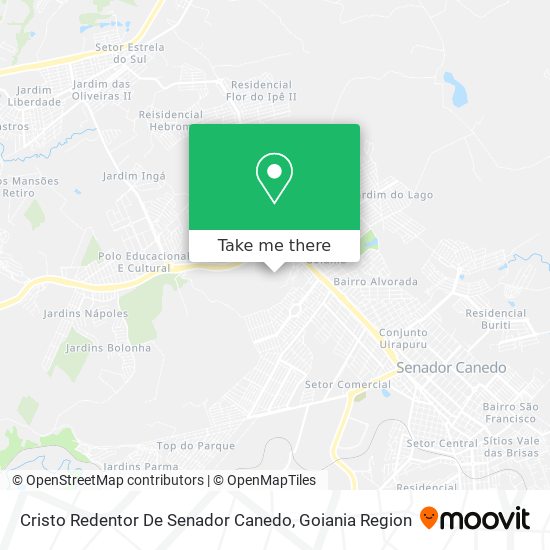 Cristo Redentor De Senador Canedo map