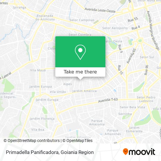 Primadella Panificadora map