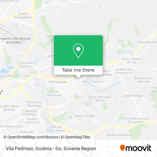 Mapa Vila Pedroso, Goiânia - Go