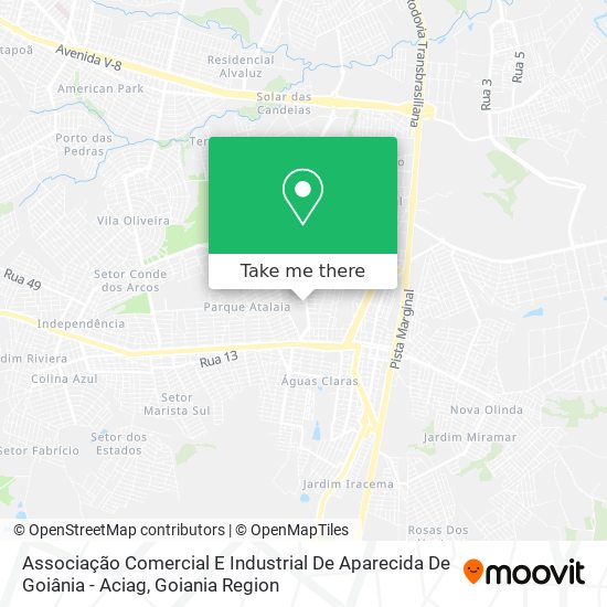 Associação Comercial E Industrial De Aparecida De Goiânia - Aciag map